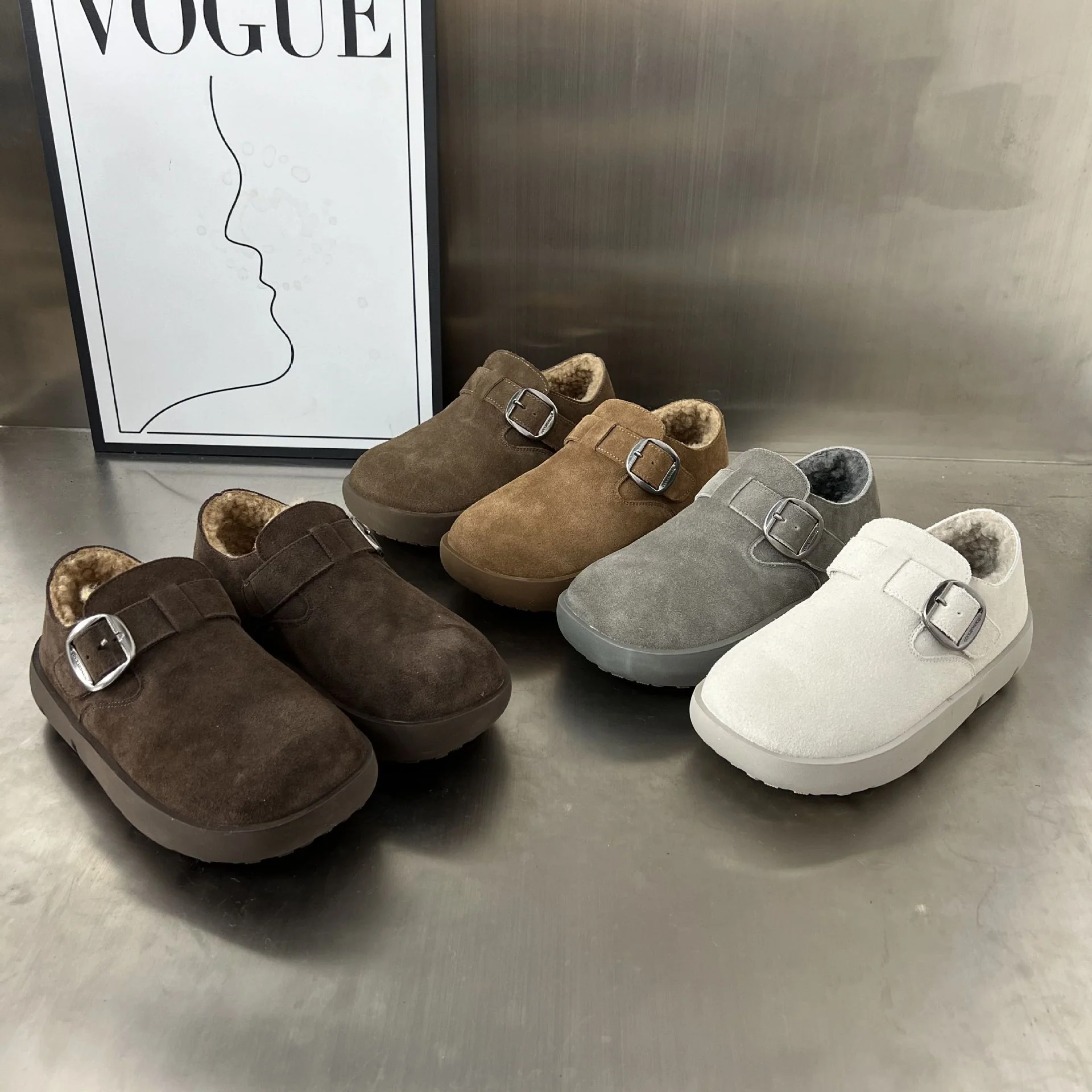 Damen Gemütliche Clogs mit weichem Futter und modischem Schnallenverschluss Heidi Mode - Image 3