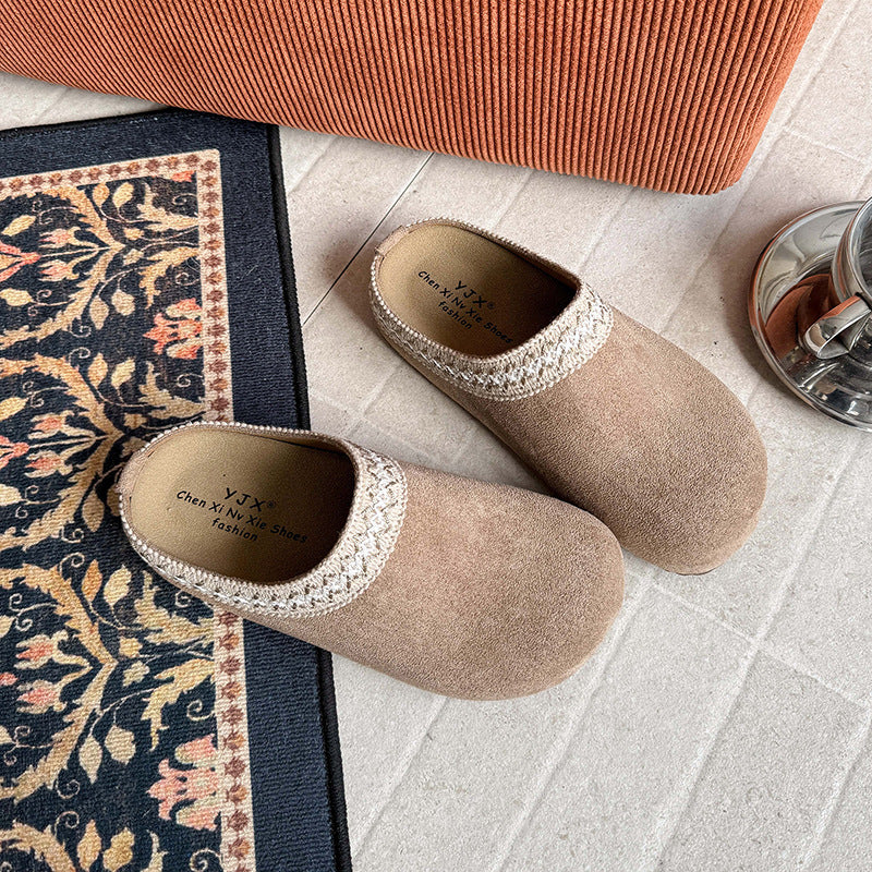 Damen Gemütliche Fleece-Clogs mit modischem Riemen Heidi Mode - Image 6