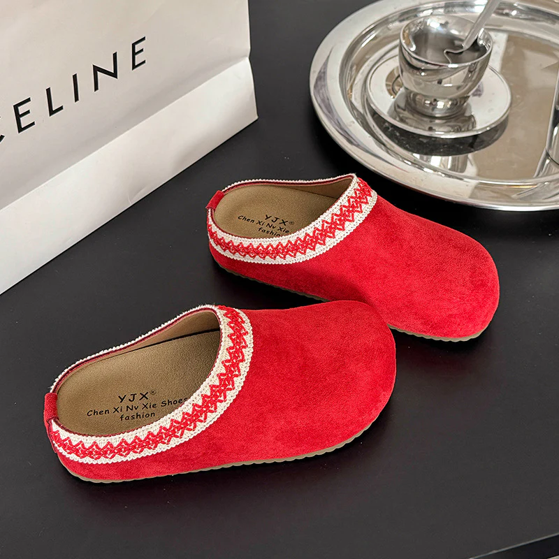 Damen Gemütliche Fleece-Clogs mit modischem Riemen Heidi Mode - Image 7