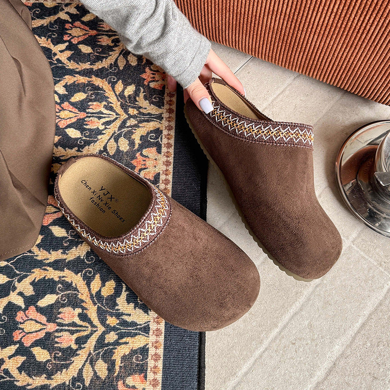 Damen Gemütliche Fleece-Clogs mit modischem Riemen Heidi Mode - Image 9