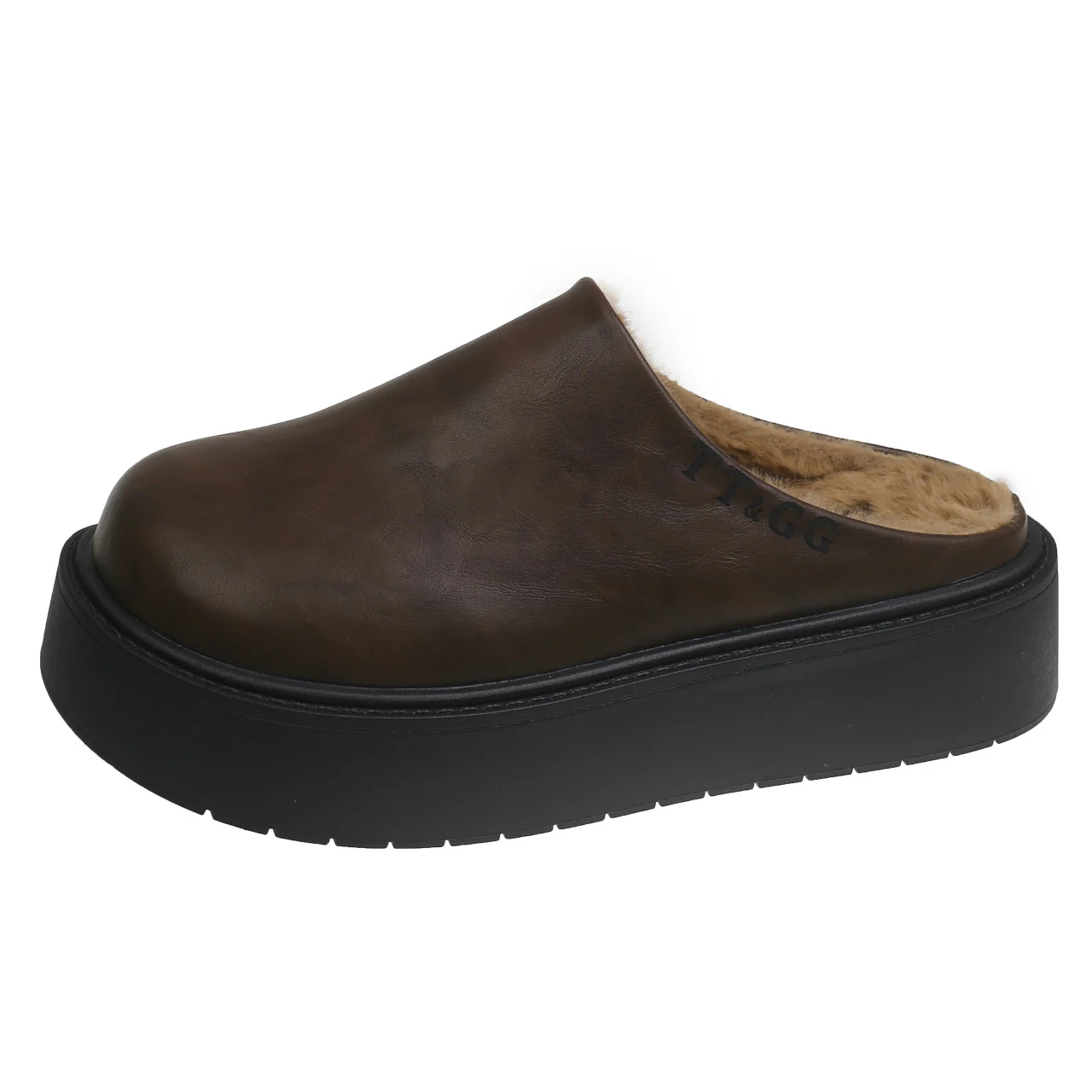 Damen gemütliche Fleece-Clogs mit rutschfester Sohle sowie weichem Kunstfell-Innenfutter Heidi Mode - Image 5
