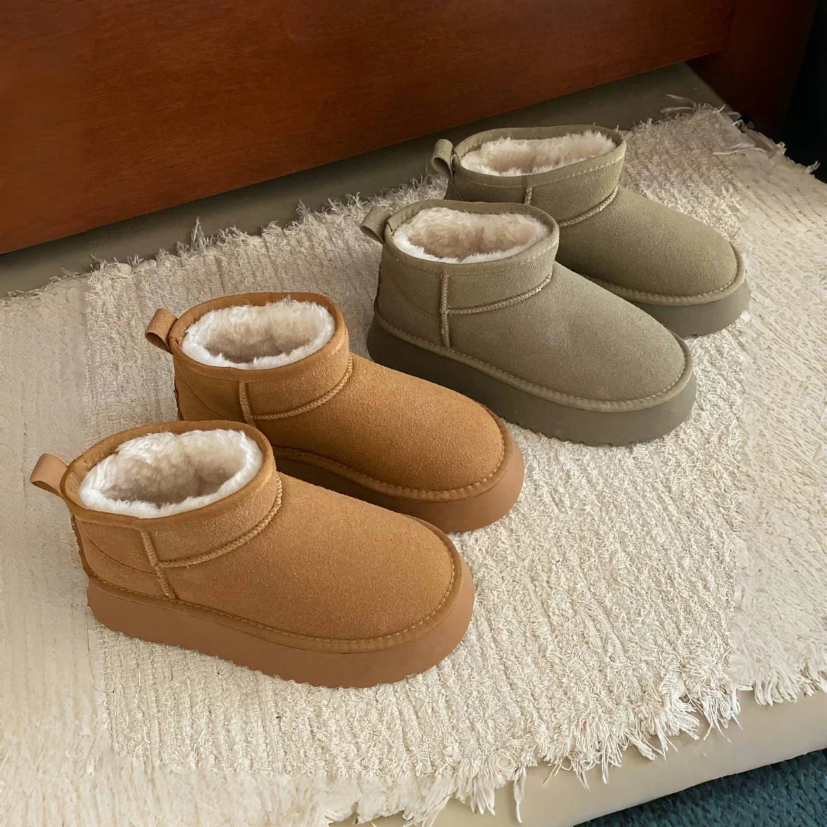 Damen Gemütliche Fleece-Stiefeletten Heidi Mode - Image 2