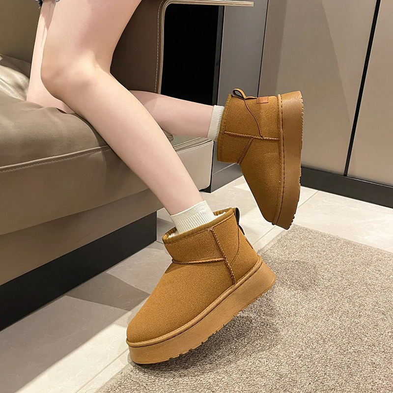 Damen Gemütliche Fleece-Stiefeletten Heidi Mode - Image 4