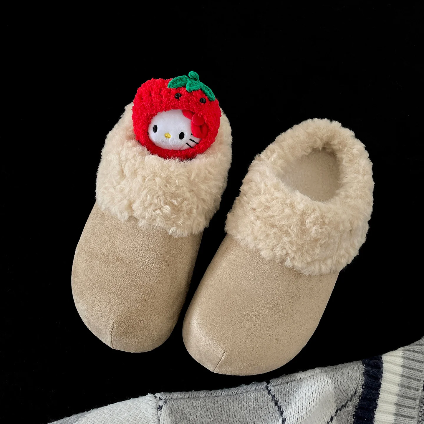 Damen gemütliche Hausschuhe mit flauschigem Kunstfellrand Heidi Mode - Image 7