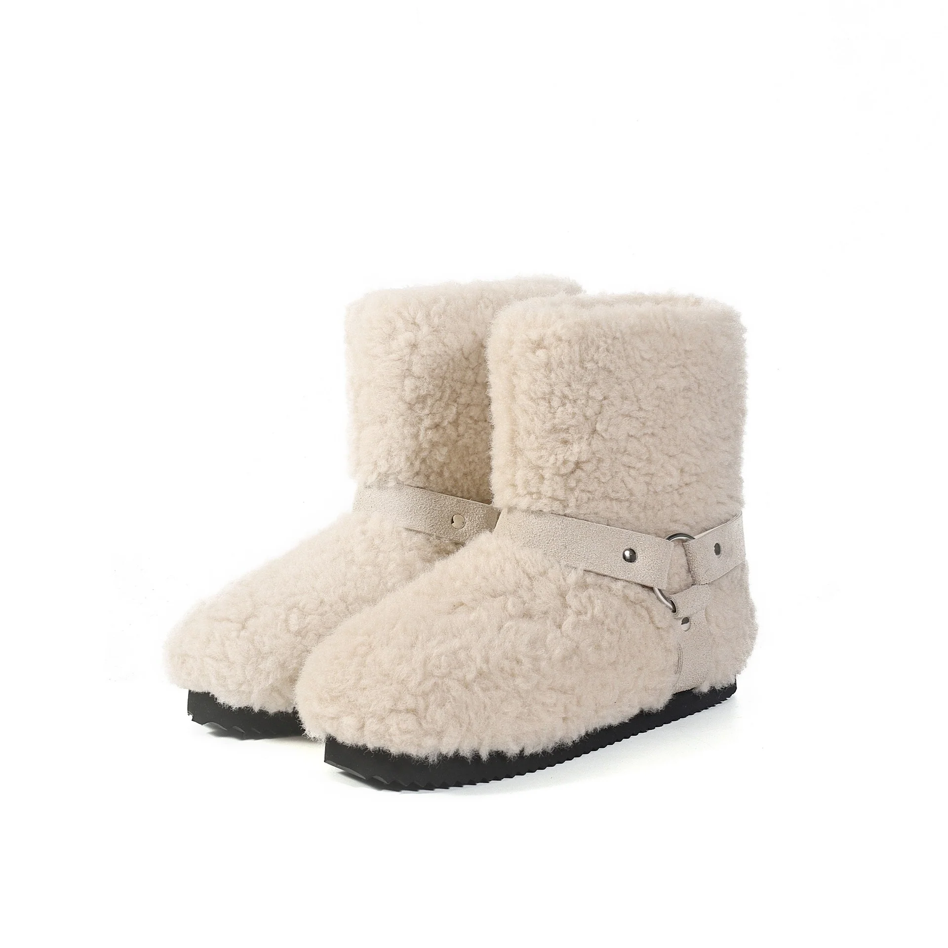 Damen Gemütliche Kuschelboots mit weichem Innenfutter und modischem Riemen Heidi Mode - Image 5