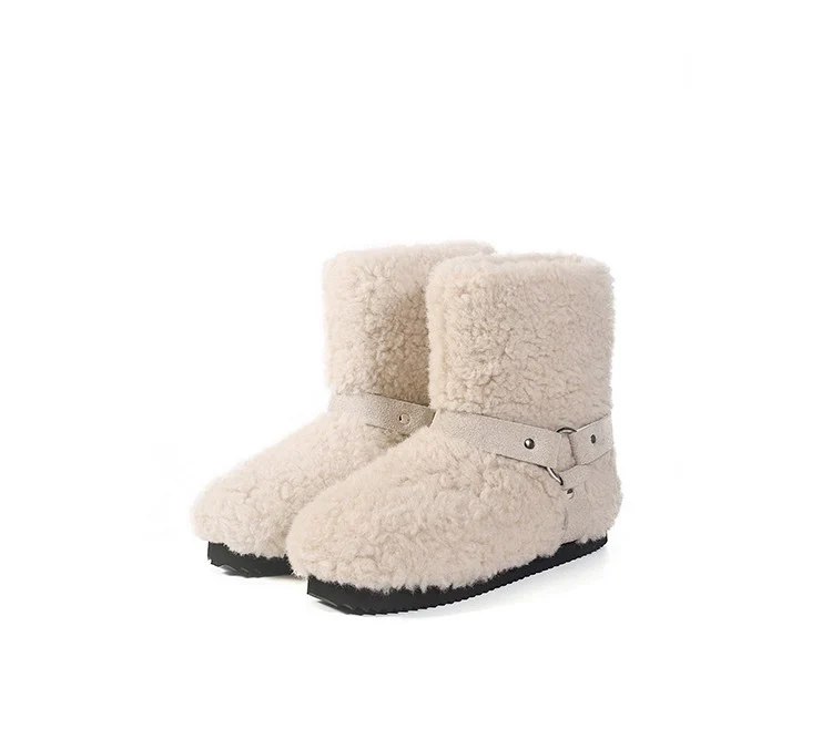 Damen Gemütliche Kuschelboots mit weichem Innenfutter und modischem Riemen Heidi Mode - Image 6