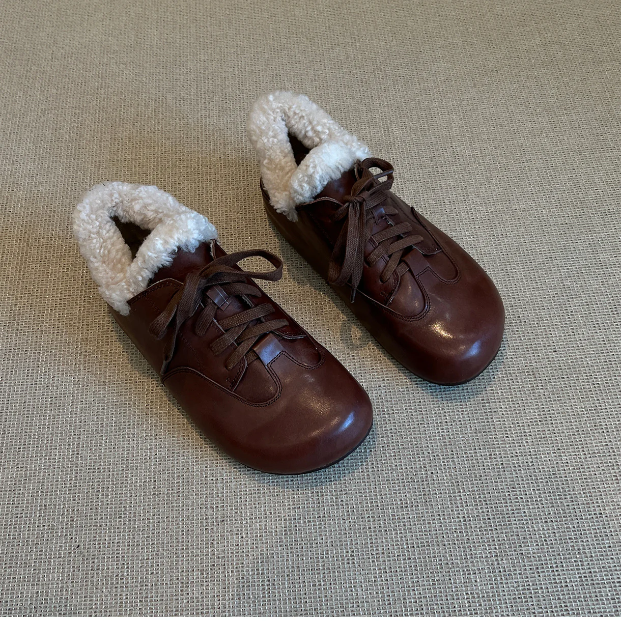 Damen gemütliche Schnürschuhe mit warmem Fleece-Futter Heidi Mode - Image 2