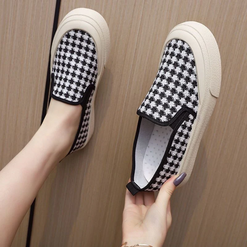 Damen Gemütliche Slipper mit innovativem Karomuster Heidi Mode - Image 2