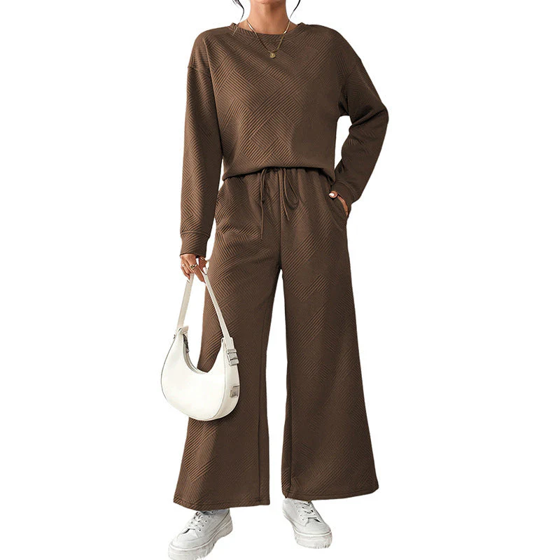 Damen Gemütliches Lounge-Set mit Strukturiertem Muster Heidi-Mode - Image 4