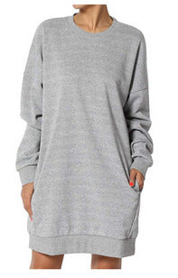 Damen gemütliches Sweatkleid mit praktischen Seitentaschen und lockerem Schnitt Heidi-Mode - Image 6