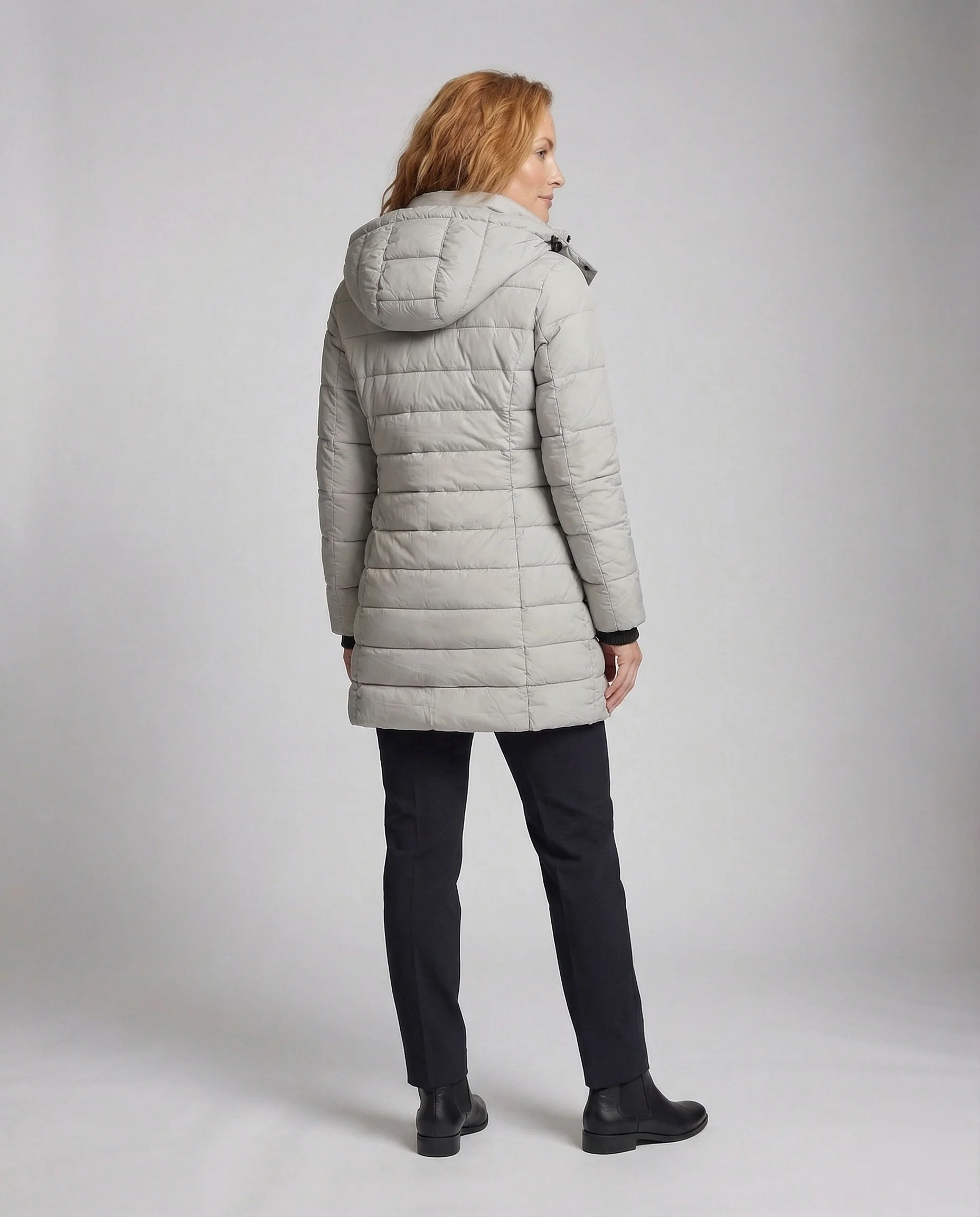 Damen Taillierter Steppmantel mit Kapuze & Reißverschluss | Heidi-Mode - Image 4
