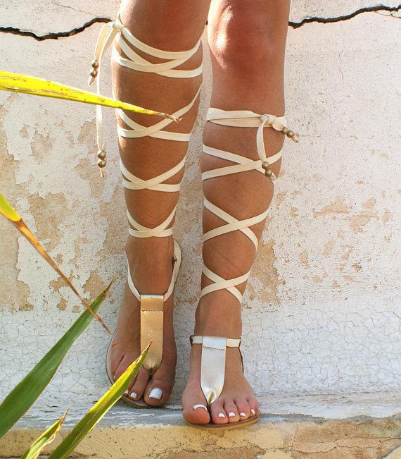 Damen Gladiator-Sandalen mit Gekreuzten Riemen und Verstellbarem Knöchelverschluss Heidi-Mode - Image 10