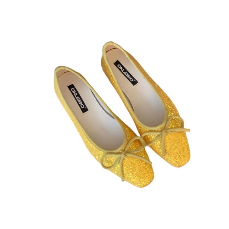 Damen Glitzernde Ballerinas mit eleganter Schleife und komfortabler Innensohle Heidi Mode - Image 5