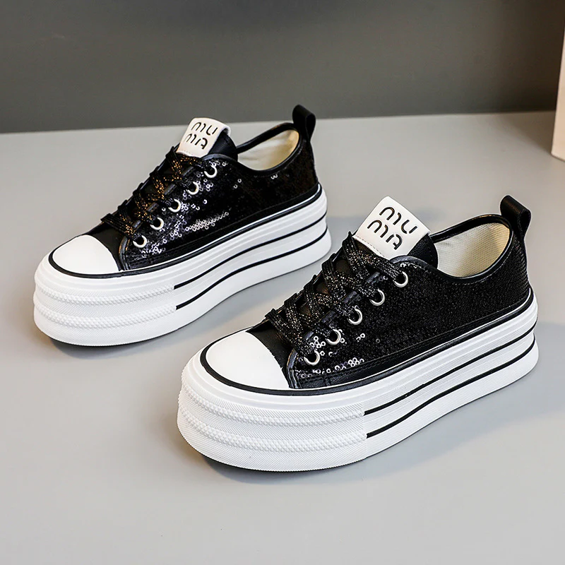 Damen Glitzernde Plateau Sneakers mit komfortablem Design Heidi Mode - Image 6