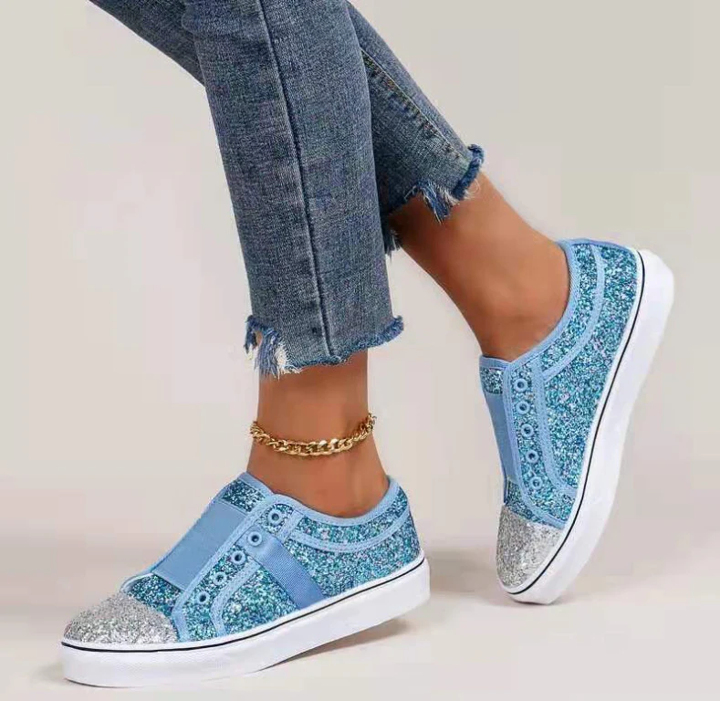 Damen Glitzernde Slip-On Sneaker Heidi Mode - Image 3