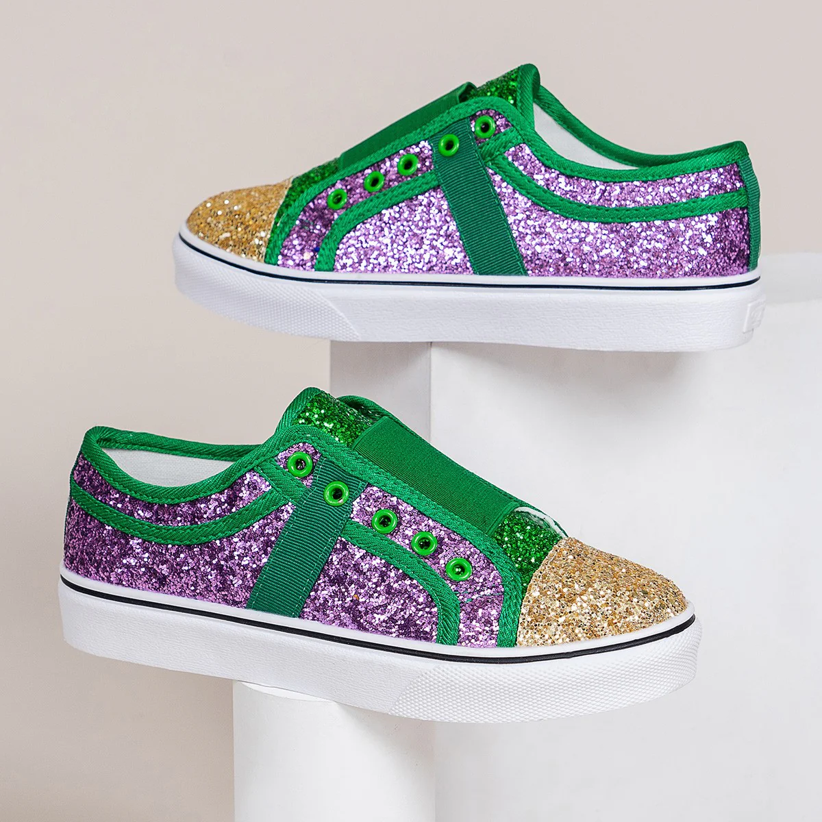 Damen Glitzernde Slip-On Sneaker Heidi Mode - Image 4