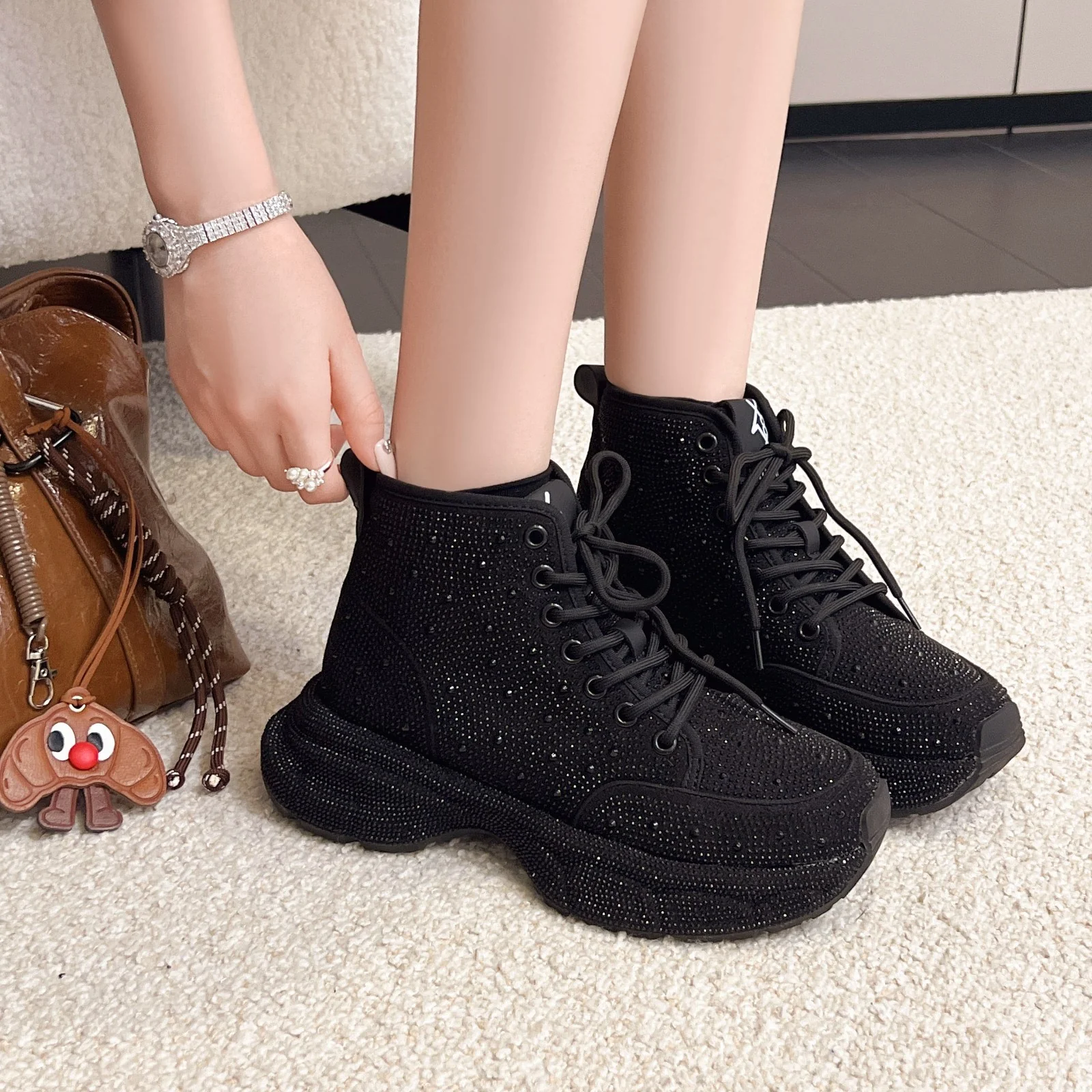 Damen Glitzernde Sneaker mit modischem Design Heidi Mode - Image 4