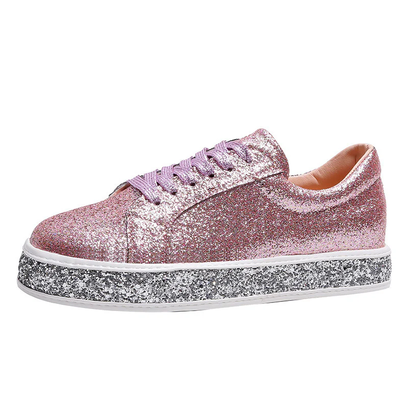 Damen Glitzernde Sneakers mit komfortablem Plateau Heidi Mode - Image 5