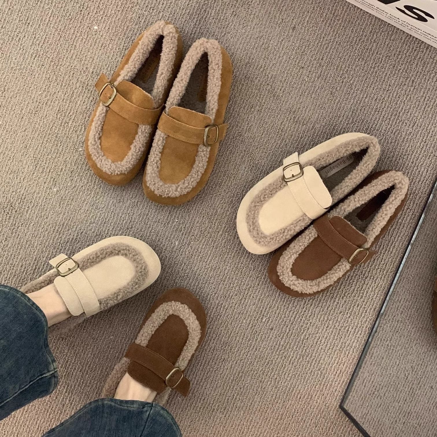 Damen Hauschuhe mit komfortablem Kunstfellrand Heidi Mode - Image 4