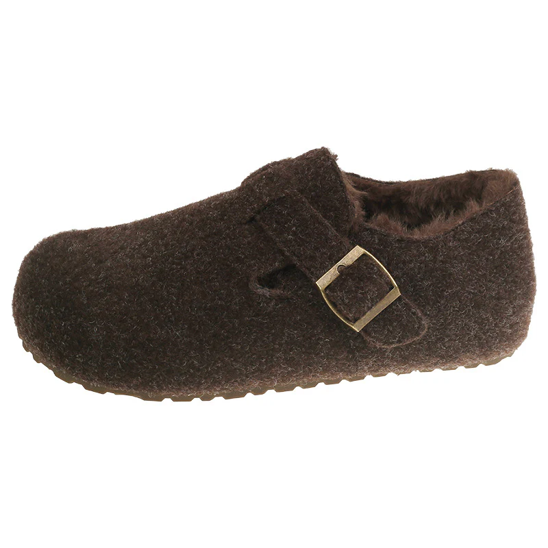 Damen Hausschuh aus hochwertigem Filz mit decorative Schnalle Heidi Mode - Image 6