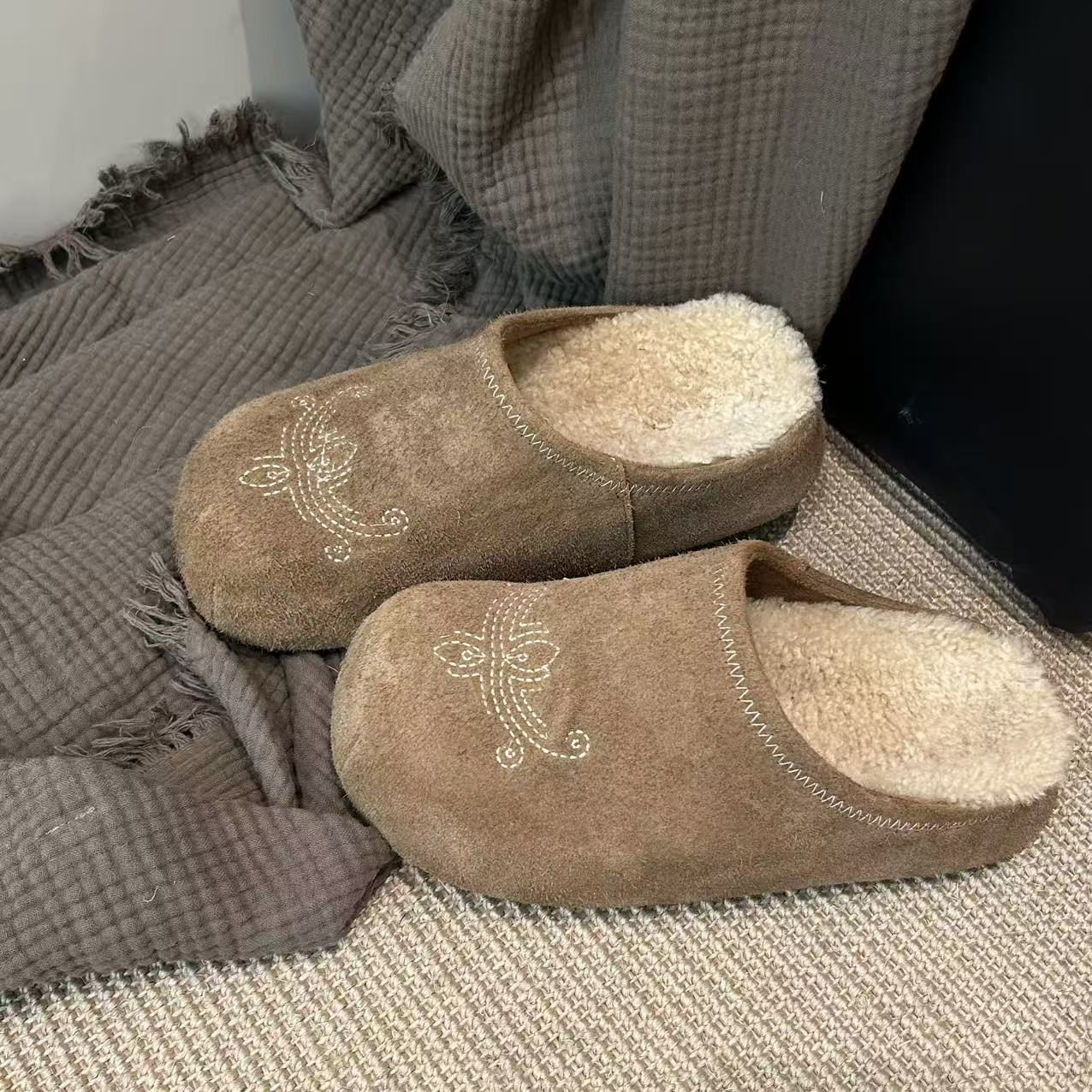 Damen Hausschuhe aus hochwertigem Wildleder mit kuscheligem Innenfutter Heidi Mode - Image 7