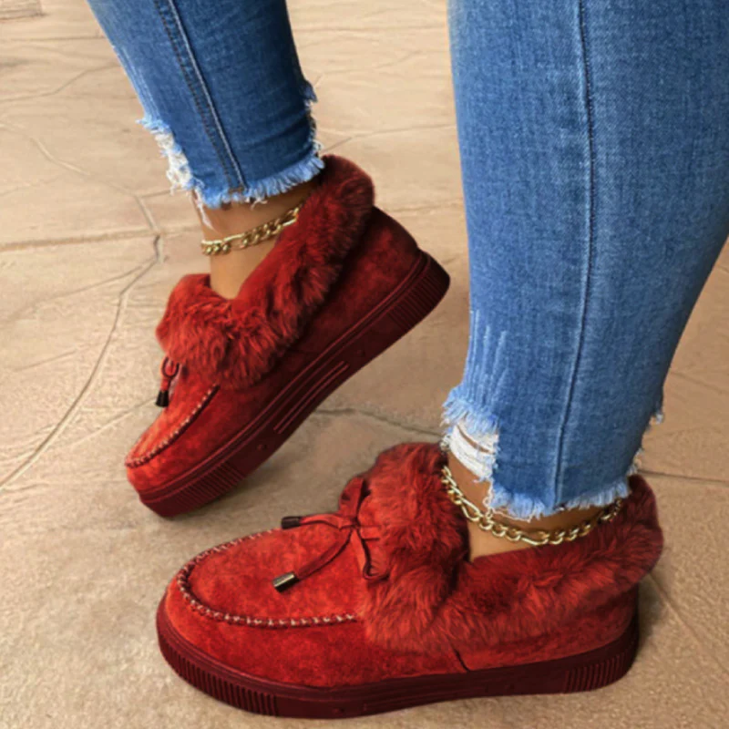 Damen Hausschuhe mit Leopardenmuster und Kunstfell Heidi Mode - Image 3