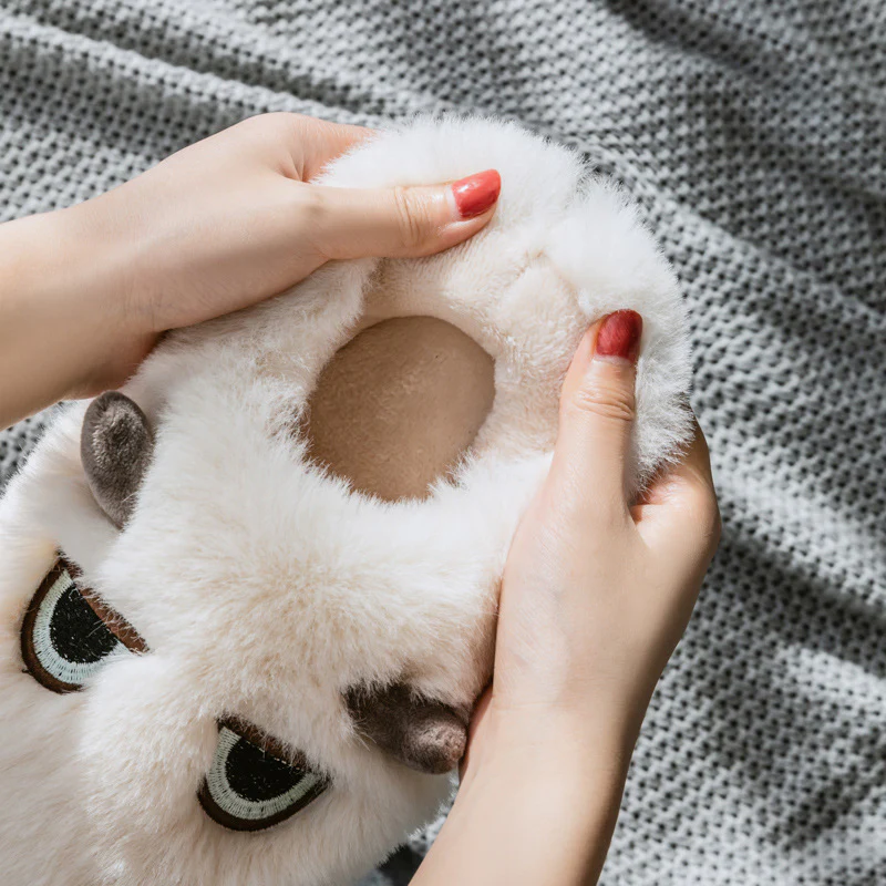 Damen Hausschuhe mit tierischem Motiv und weichem Fleece-Innenfutter Heidi Mode - Image 3