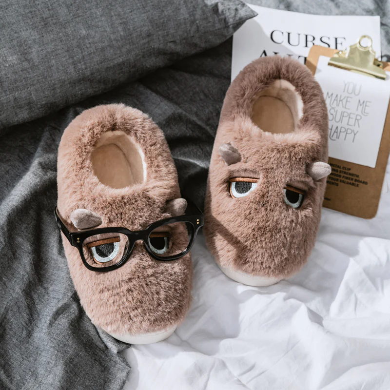 Damen Hausschuhe mit tierischem Motiv und weichem Fleece-Innenfutter Heidi Mode - Image 8