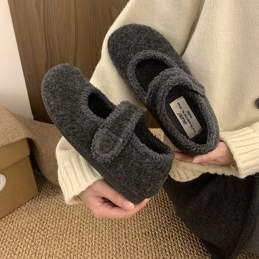 Damen Hausschuhe mit verstellbarem Riemen und kuscheligem Innenfutter Heidi Mode - Image 2