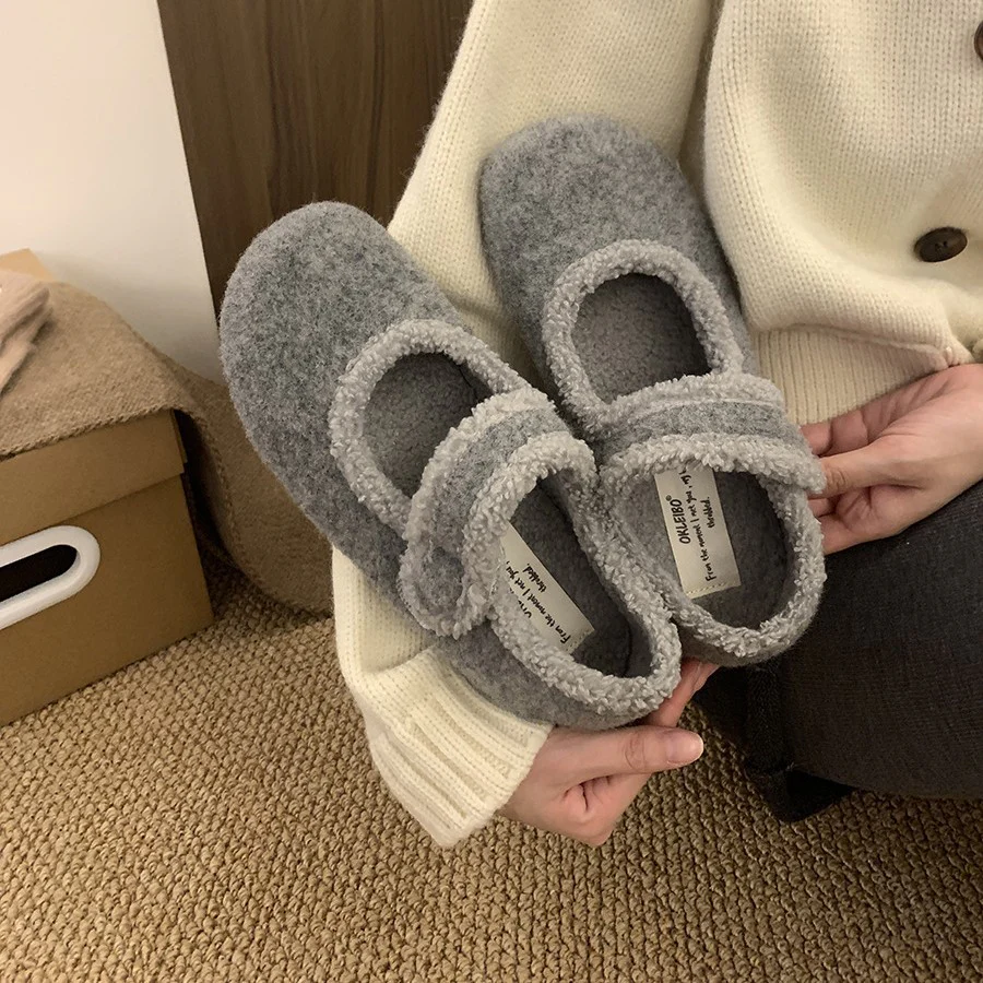 Damen Hausschuhe mit verstellbarem Riemen und kuscheligem Innenfutter Heidi Mode - Image 3