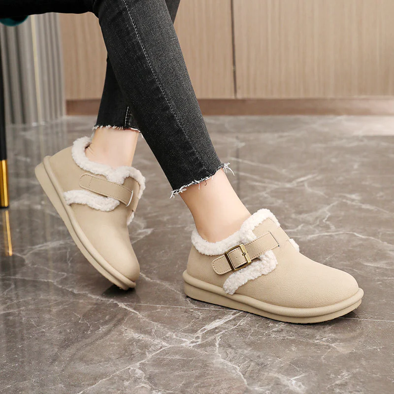 Damen Hausschuhe mit warmem Fleece-Futter und verstellbarem Riemen Heidi Mode - Image 3