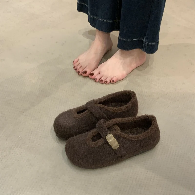 Damen Hausschuhe mit weichem Fleece-Innenfutter und modischem Schnallenverschluss Heidi Mode - Image 3