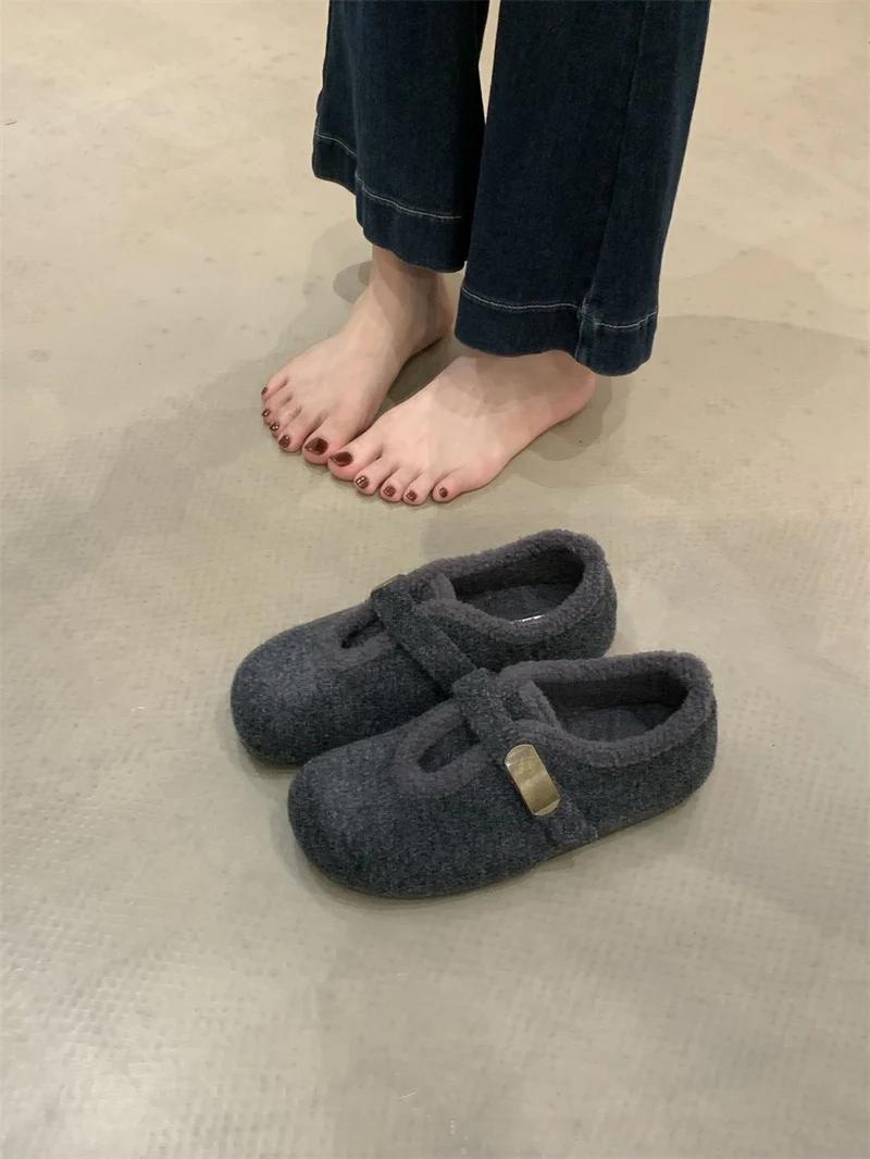 Damen Hausschuhe mit weichem Fleece-Innenfutter und modischem Schnallenverschluss Heidi Mode - Image 7