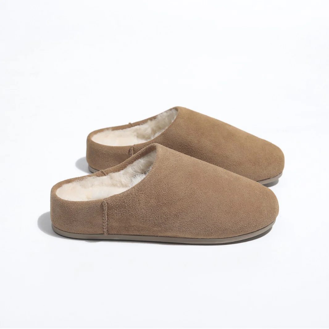 Damen Hausschuhe mit weichem Velours-Innenfutter und rutschfester Sohle Heidi Mode