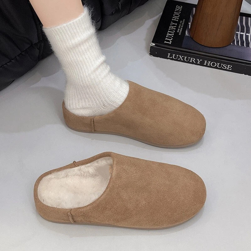 Damen Hausschuhe mit weichem Velours-Innenfutter und rutschfester Sohle Heidi Mode - Image 6