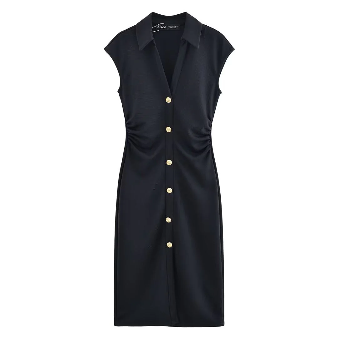 Damen Hemdblusenkleid mit Edlen Knopfdetails und Elegantem Schnitt Heidi-Mode - Image 3
