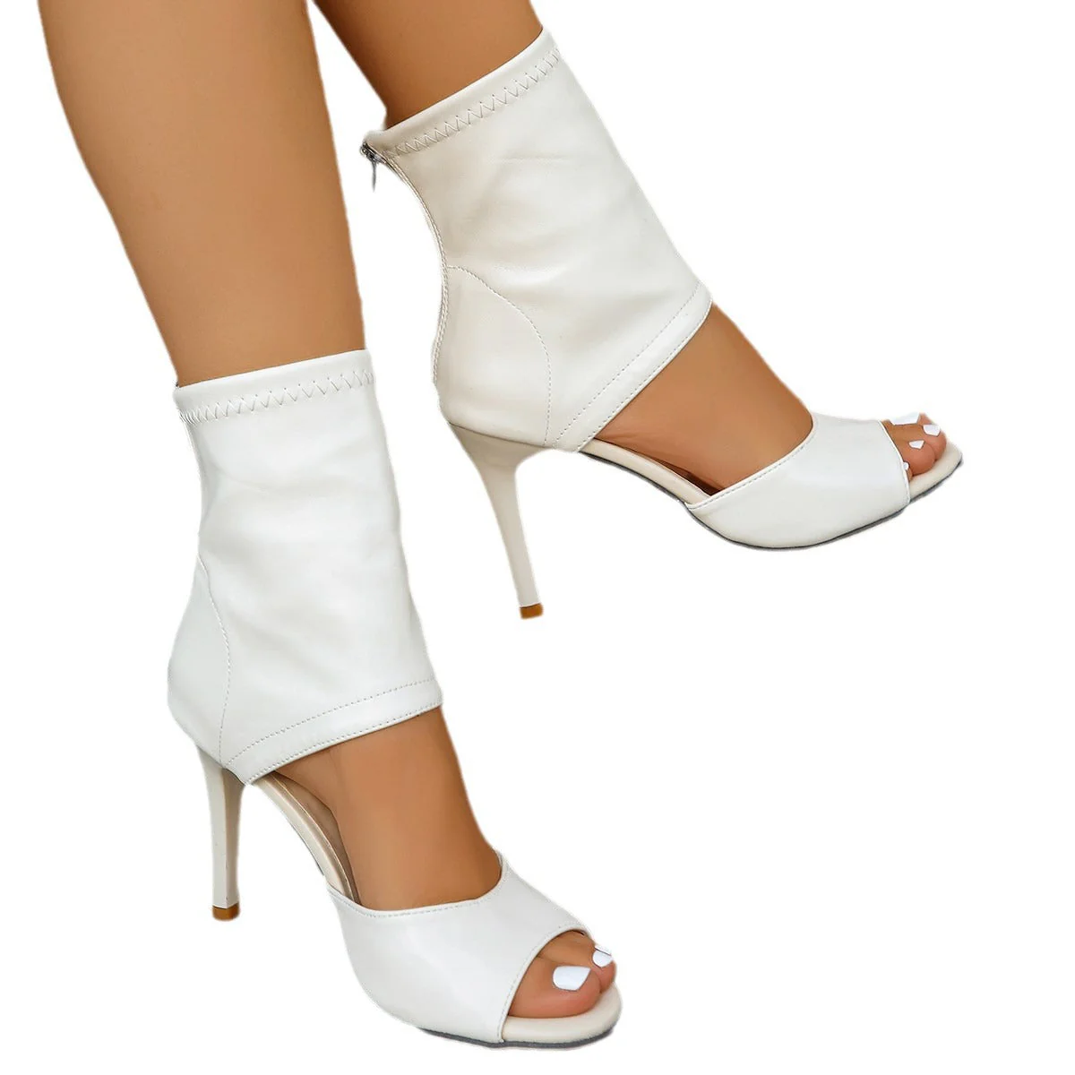Damen High Heel Sandalen mit Einem Innovativen Stiefel-Verbunddesign Heidi-Mode - Image 4
