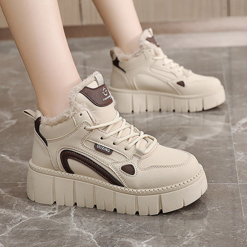 Damen High-Top Sneaker mit luxuriösem Fleece-Futter und rutschfester Sohle Heidi Mode - Image 4