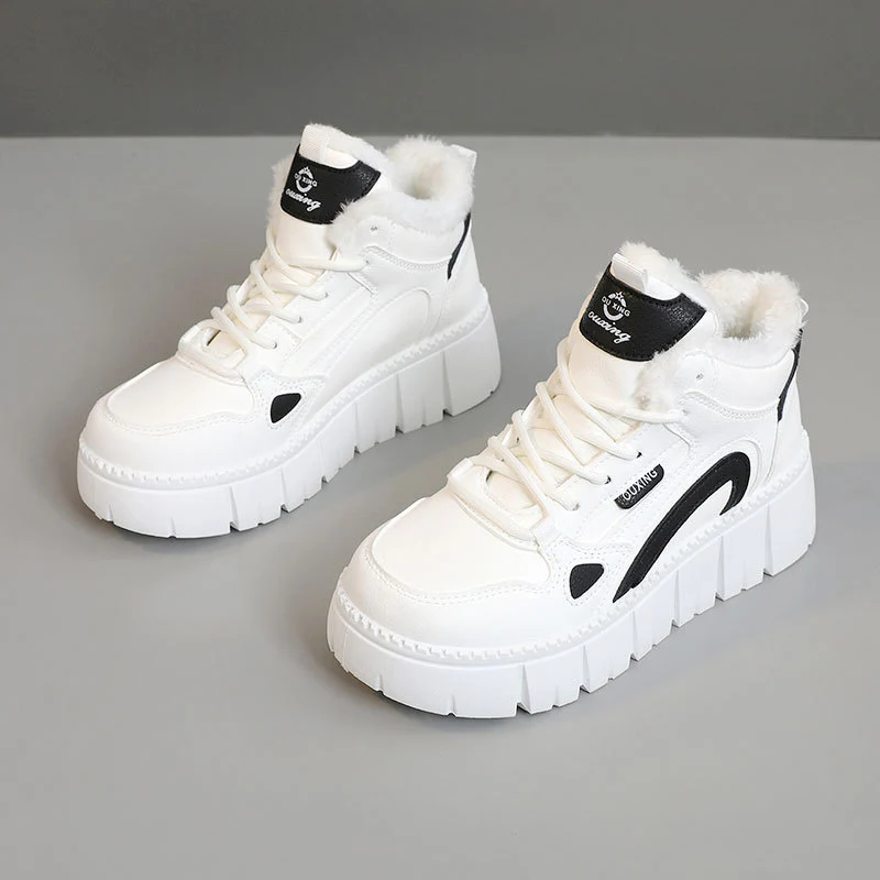 Damen High-Top Sneaker mit luxuriösem Fleece-Futter und rutschfester Sohle Heidi Mode - Image 6