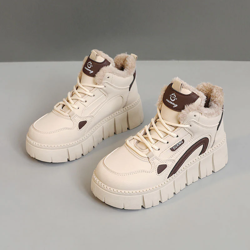 Damen High-Top Sneaker mit luxuriösem Fleece-Futter und rutschfester Sohle Heidi Mode - Image 7