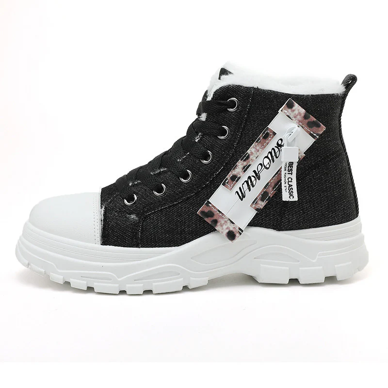 Damen High-Top Sneakers aus robustem Denim mit kuscheligem Fleece-Futter Heidi Mode - Image 7