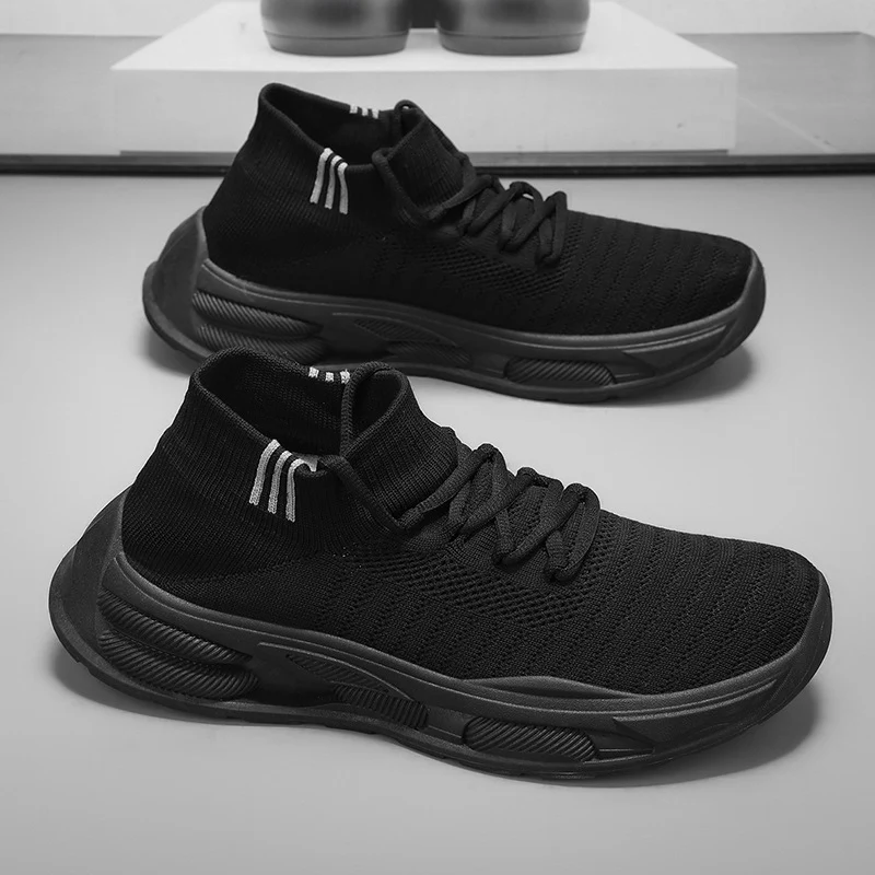 Damen High-Top Sneakers mit atmungsaktivem Strickmaterial und dämpfender Sohle Heidi Mode - Image 3