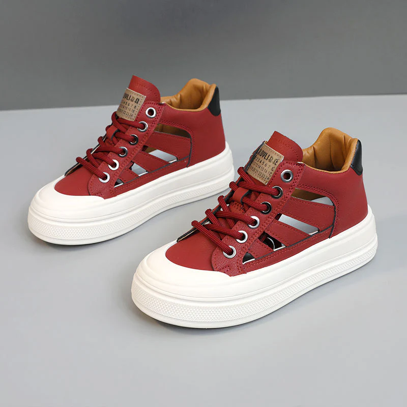 Damen High-Top Sneakers mit atmungsaktiver Oberflächenstruktur und rutschfester Sohle Heidi Mode - Image 6