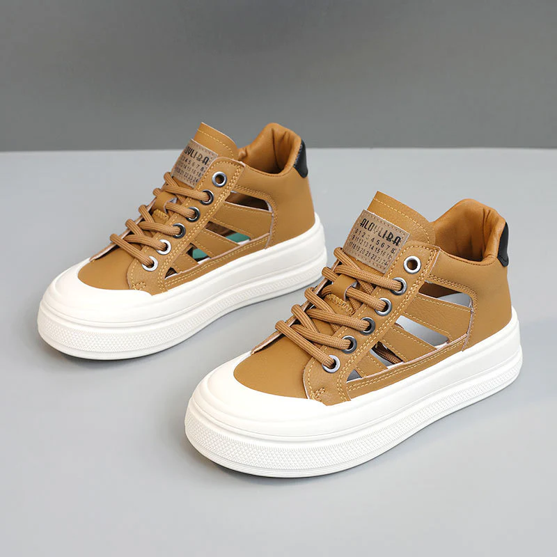 Damen High-Top Sneakers mit atmungsaktiver Oberflächenstruktur und rutschfester Sohle Heidi Mode - Image 7