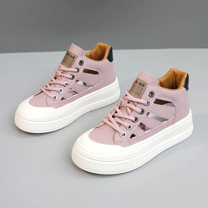 Damen High-Top Sneakers mit atmungsaktiver Oberflächenstruktur und rutschfester Sohle Heidi Mode - Image 8