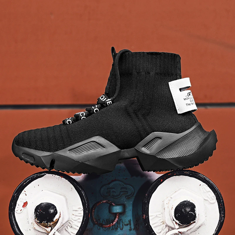 Damen High-Top Sneakers mit elastischem Strick und stylishem Design Heidi Mode - Image 2