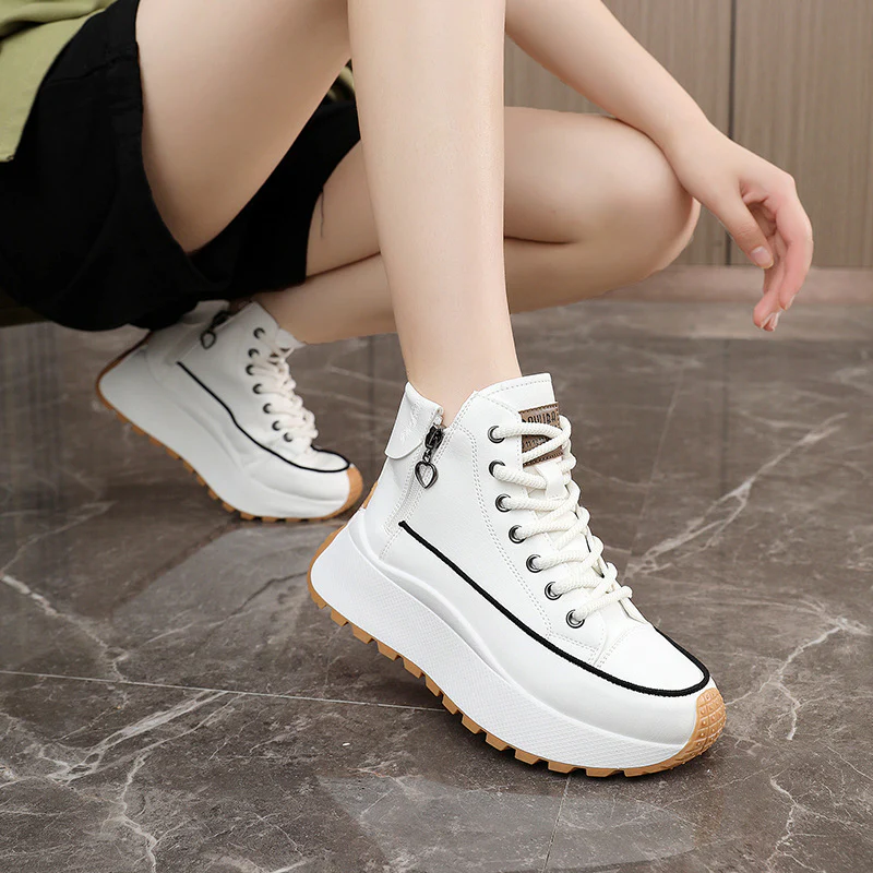 Damen High-Top Sneakers mit elegantem Reißverschluss und dämpfender Laufsohle Heidi Mode - Image 3