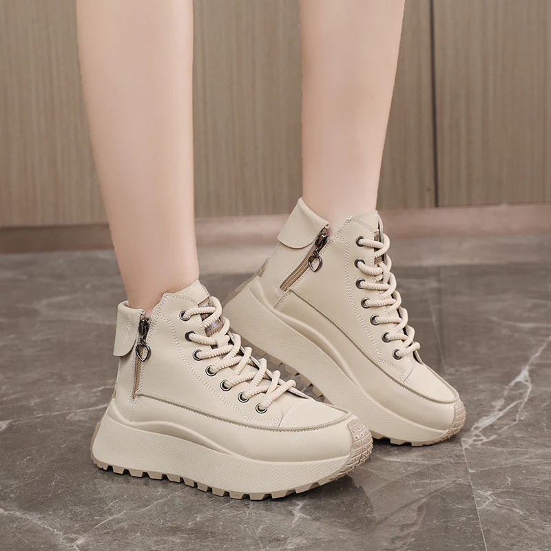 Damen High-Top Sneakers mit elegantem Reißverschluss und dämpfender Laufsohle Heidi Mode - Image 4