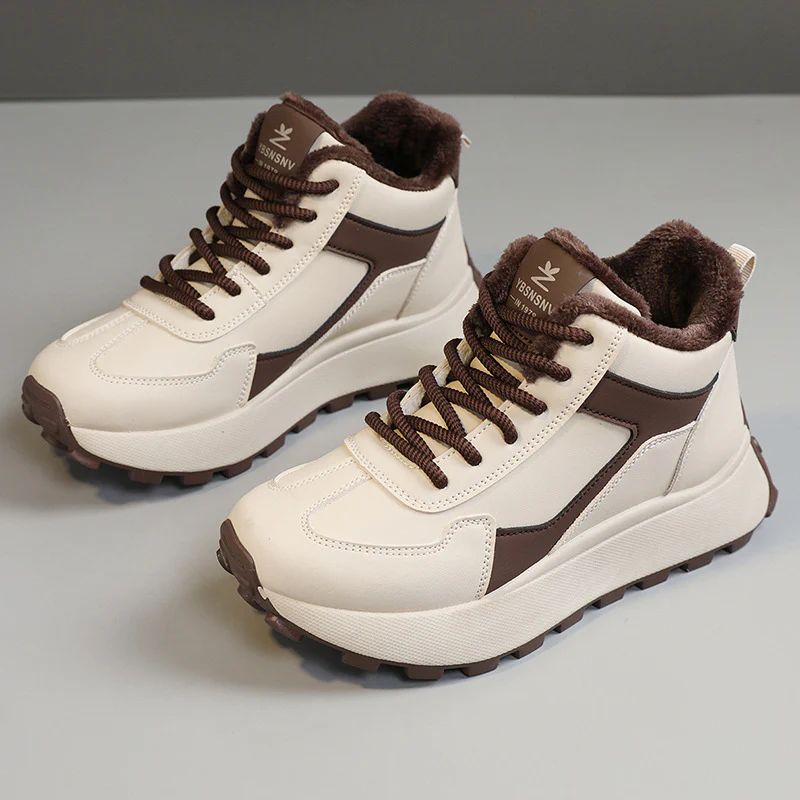 Damen High-Top Sneakers mit flauschigem Innenfutter und rutschfester Sohle Heidi Mode - Image 2