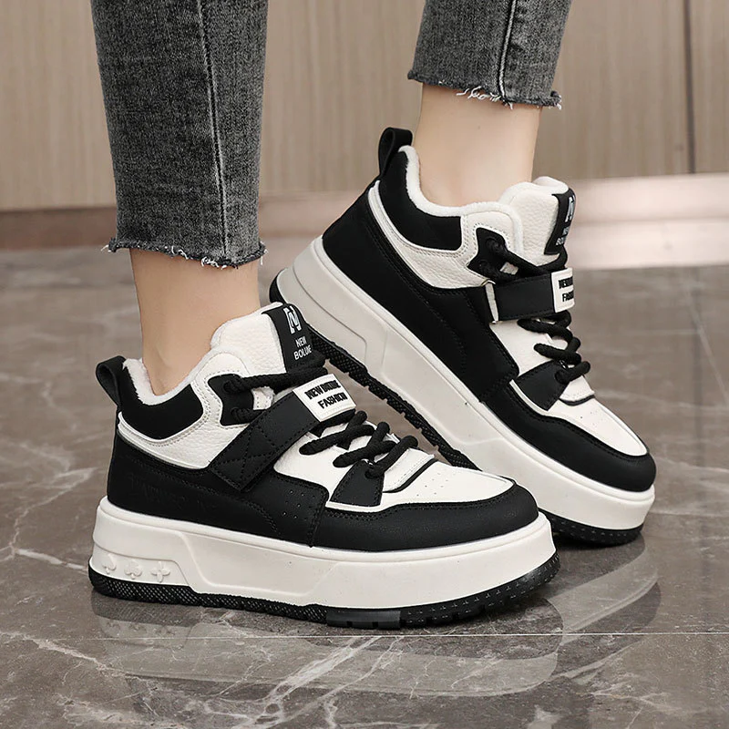Damen High-Top Sneakers mit gefüttertem Innenbereich und Klettverschluss Heidi Mode - Image 4